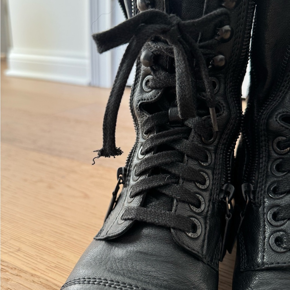 CHANEL Black Classic Combat Boots - Picture 10 of 11